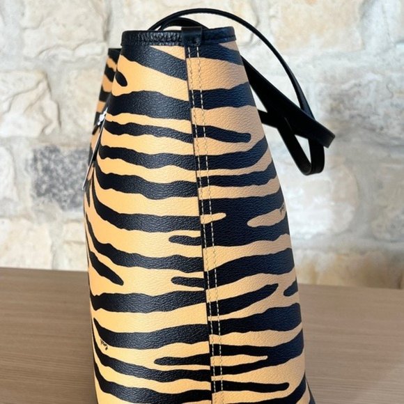 Coach Zebra Print City tote & wallet set brown black NWT - Picture 6 of 15